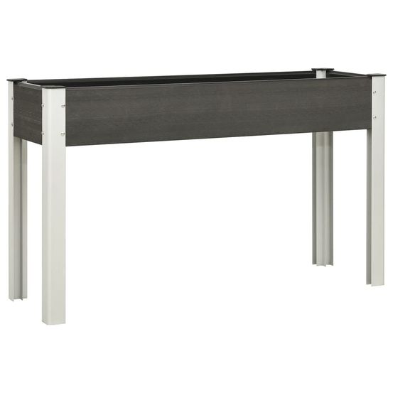 Lit surélevé de jardin gris 120x40x75 cm wpc