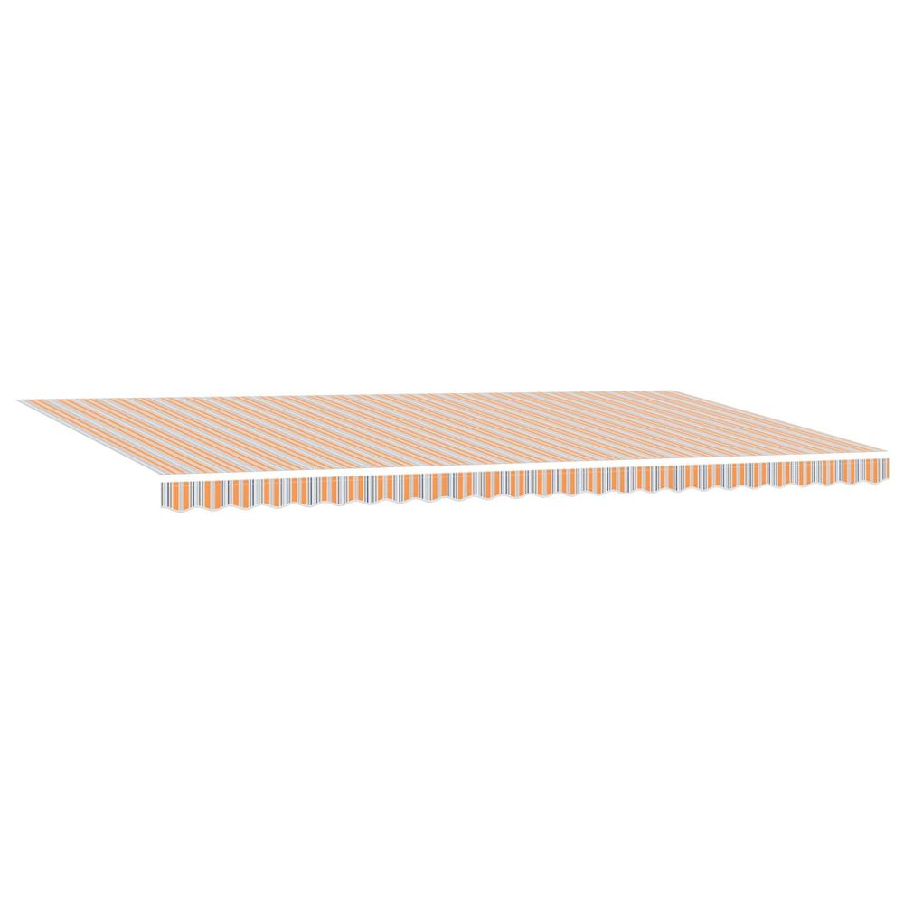 Auvent rétractable multicolore 600 × 300 cm tissu et aluminium
