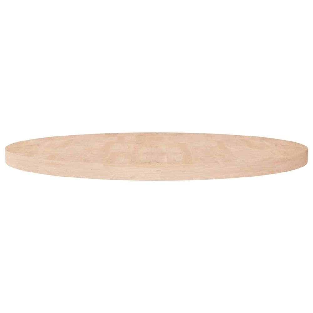 Dessus de table rond ø90x4 cm bois de chêne massif non traité