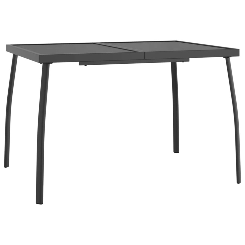 Table de jardin anthracite 110x80x72 cm treillis d'acier