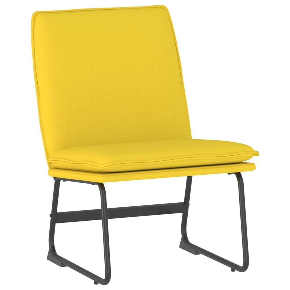 Chaise longue jaune clair 52x75x76 cm tissu