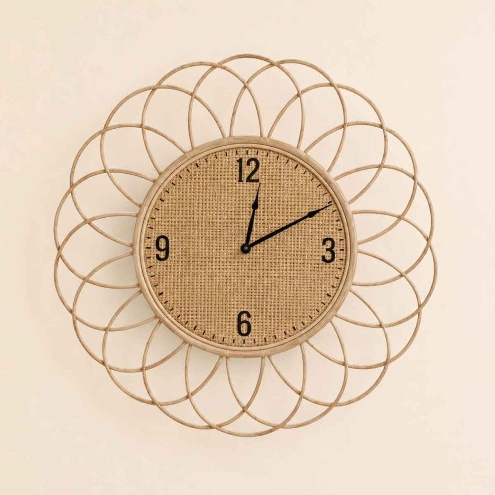 Horloge en rotin 60cm, areza