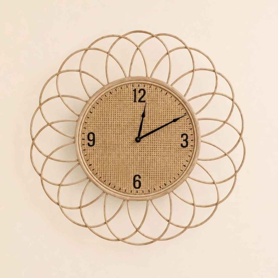 Horloge en rotin 60cm, areza