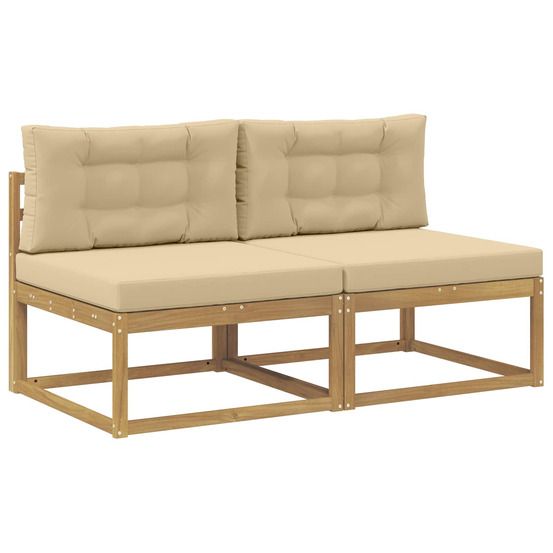 2 pièce sofa de milieu extérieur polyester blanc