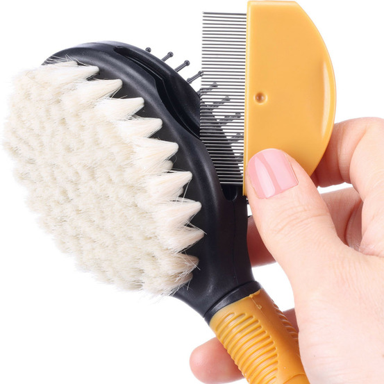 Brosse douce , brosse à picots et peigne à puces pour chiot