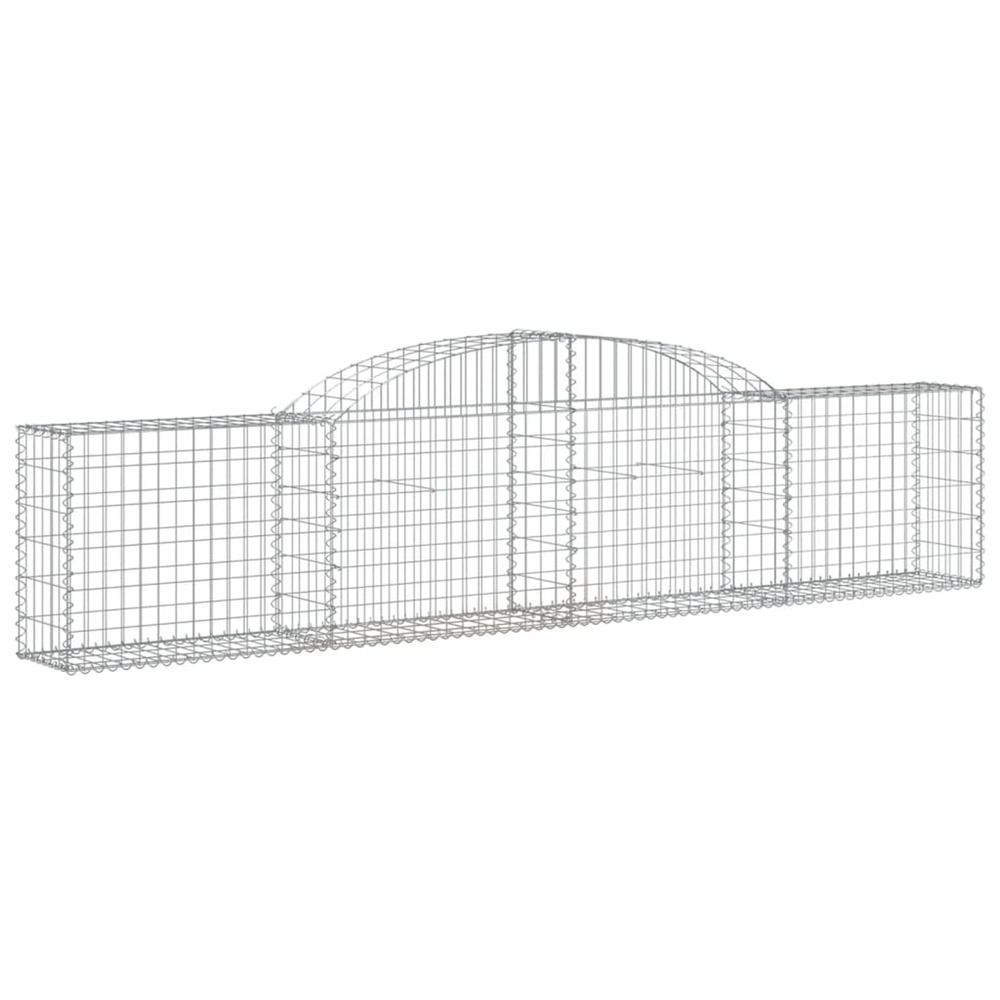 Panier de gabions arqué 300x30x60/80 cm fer galvanisé
