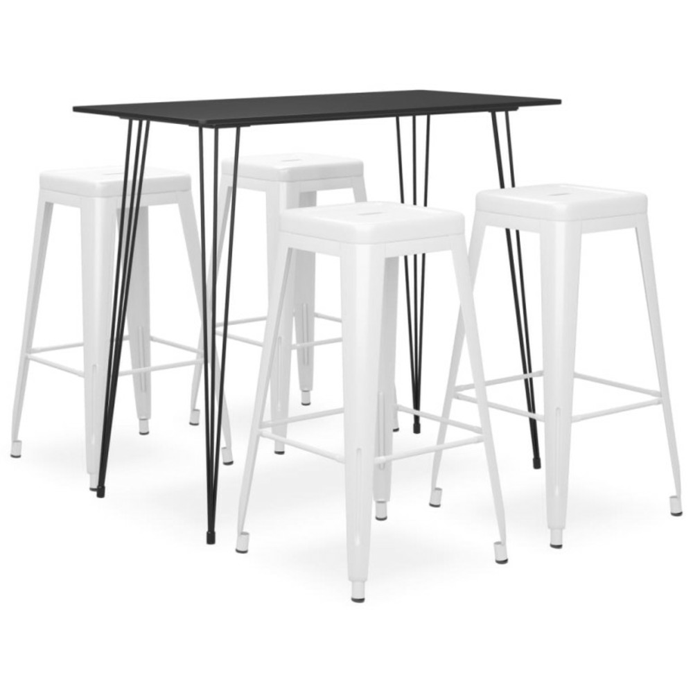 Ensemble de bar 5 pcs noir et blanc