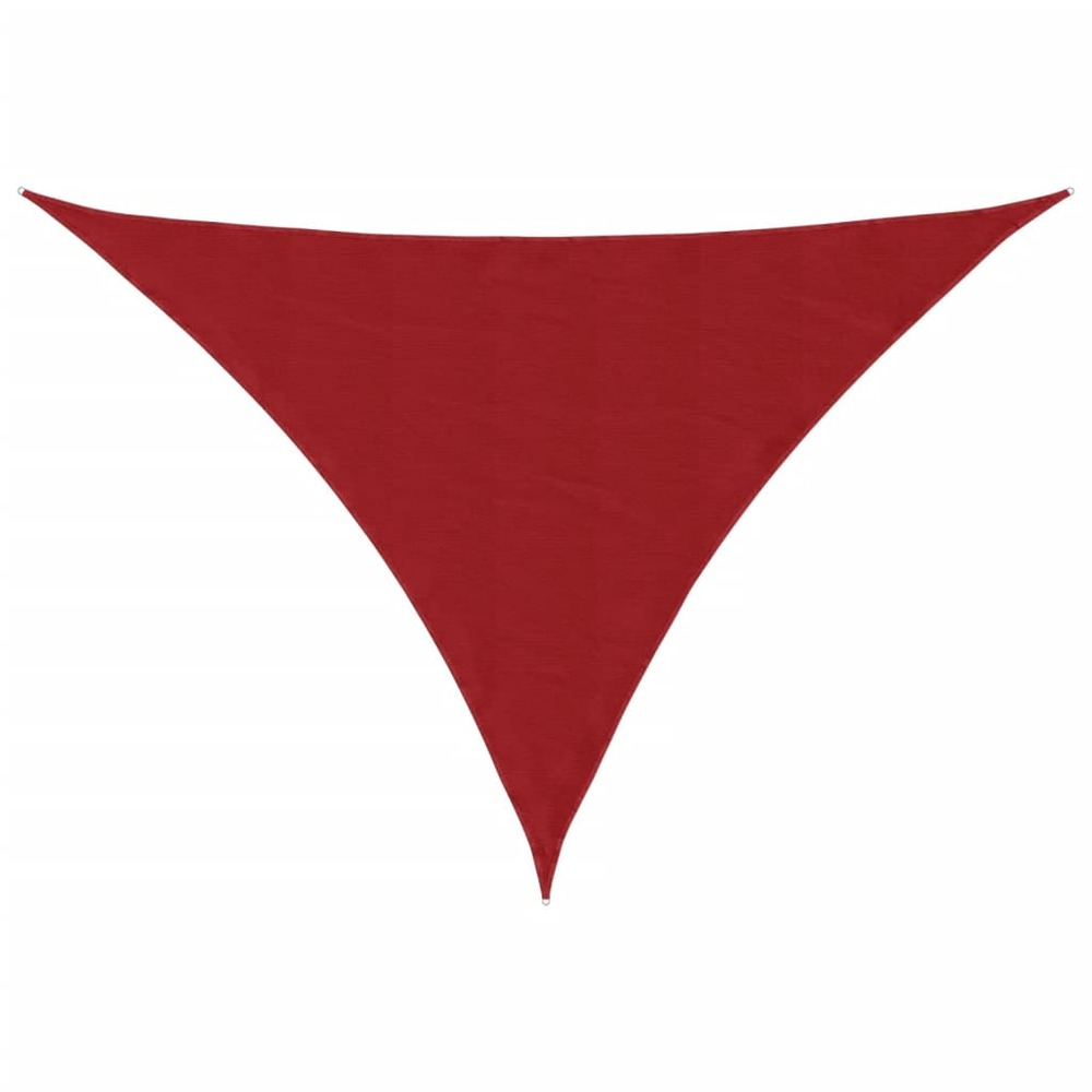 Voile de parasol tissu oxford triangulaire 3,5x3,5x4,9 m rouge