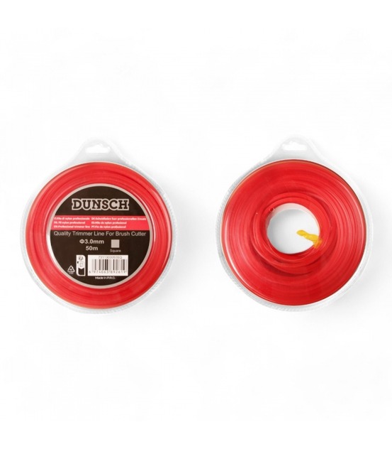 Fil carré 3,0mm haute performance pour débroussailleuse, 50m - dunsch 7311300050sq