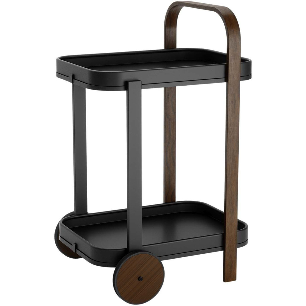 Desserte en acier 2 plateaux bellwood noir