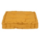 Coussin de sol enfant "berlingot" - coton - jaune ocre - 40x40 cm