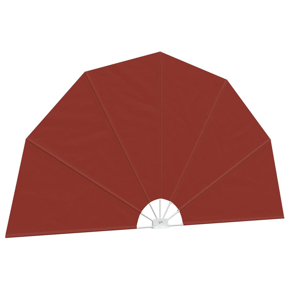 Auvent latéral pliable de terrasse terre cuite 160 cm
