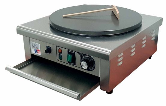 Crêpière electrique 1 plaque en fonte adhésive 400 mm - l2g