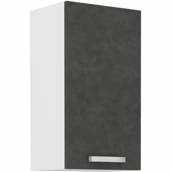 Meuble haut 1 porte battante - gris mat - 40 x 31,6 x 72 cm - lassen