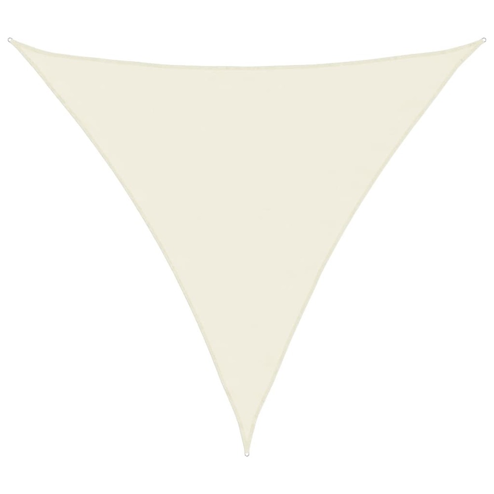 Voile de parasol tissu oxford triangulaire 4x4x4 m crème