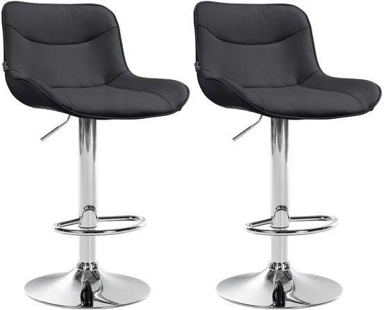 Lot de 2 tabourets de bar vonore simili cuir chromé