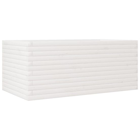 Jardinière d'extérieur blanc 110x60x45,5 cm bois de pin massif
