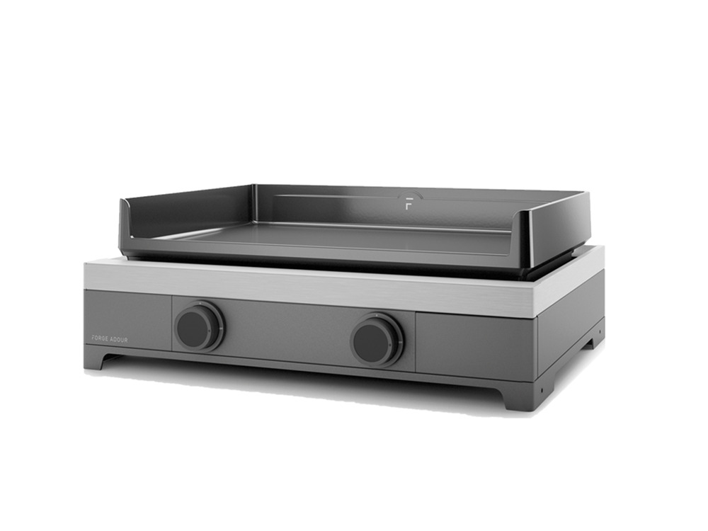 Plancha gaz 5300w plaque fonte émaillée 58.5x40.2cm - moderng60a