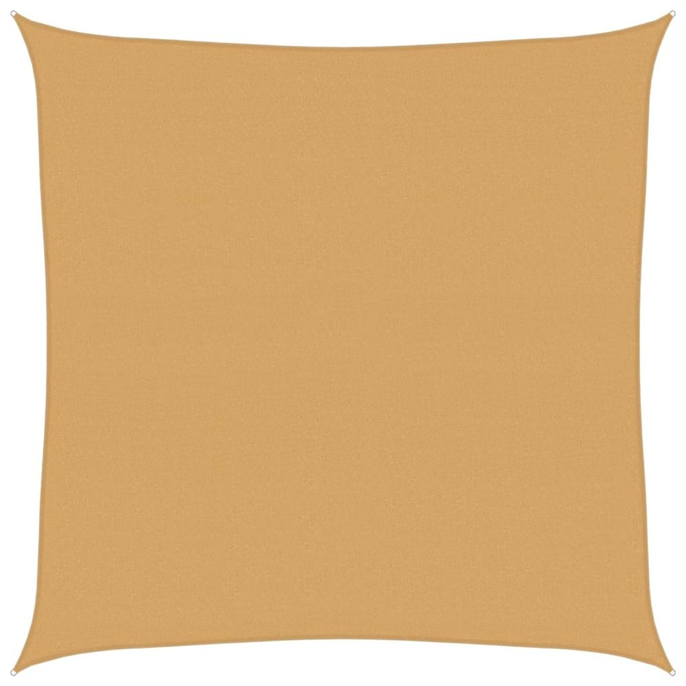 Voile d'ombrage 160 g/m² carré sable 4x4 m pehd