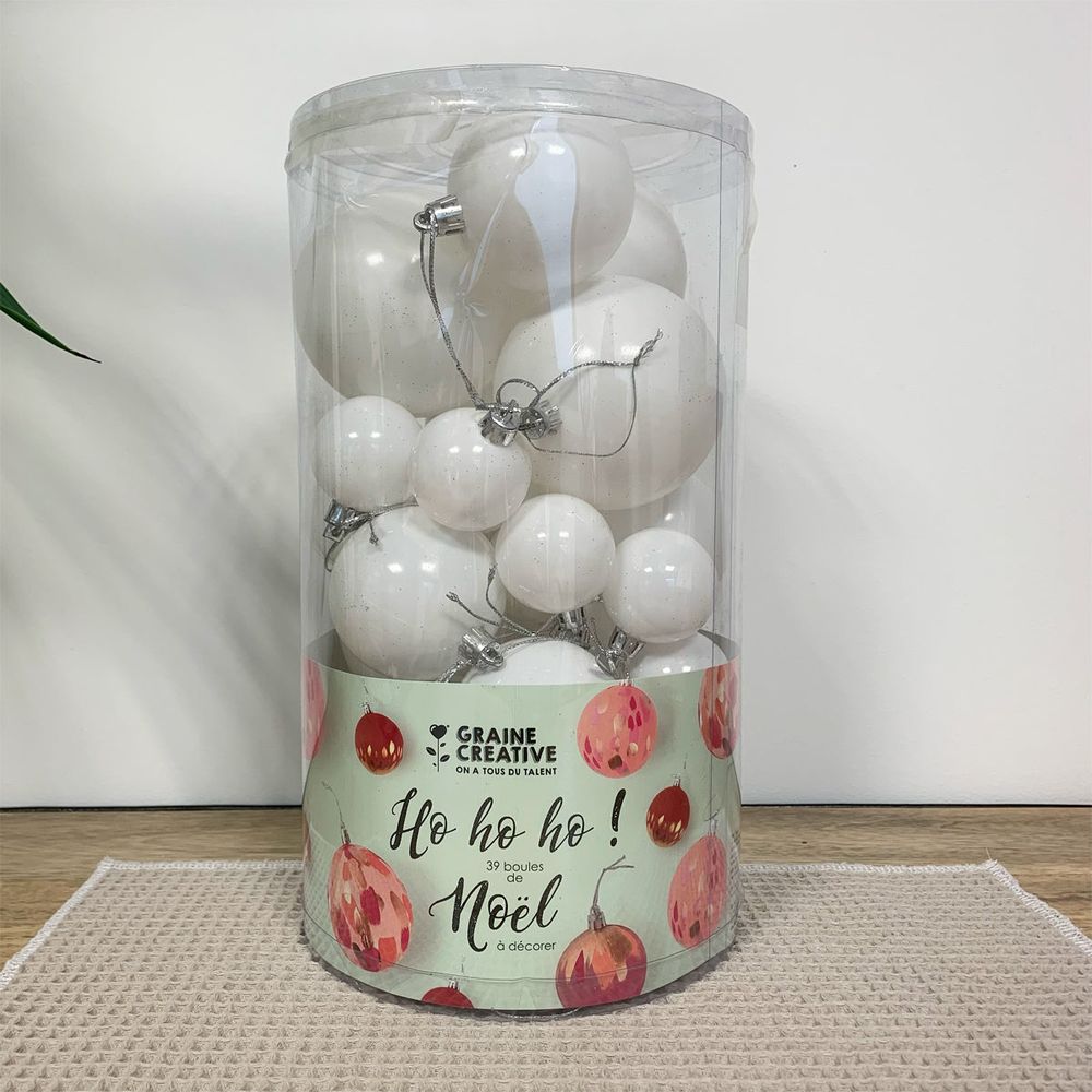 Pack 39 boules de noël à décorer