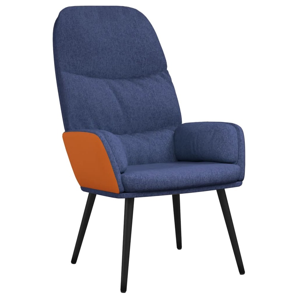 Chaise de relaxation bleu tissu
