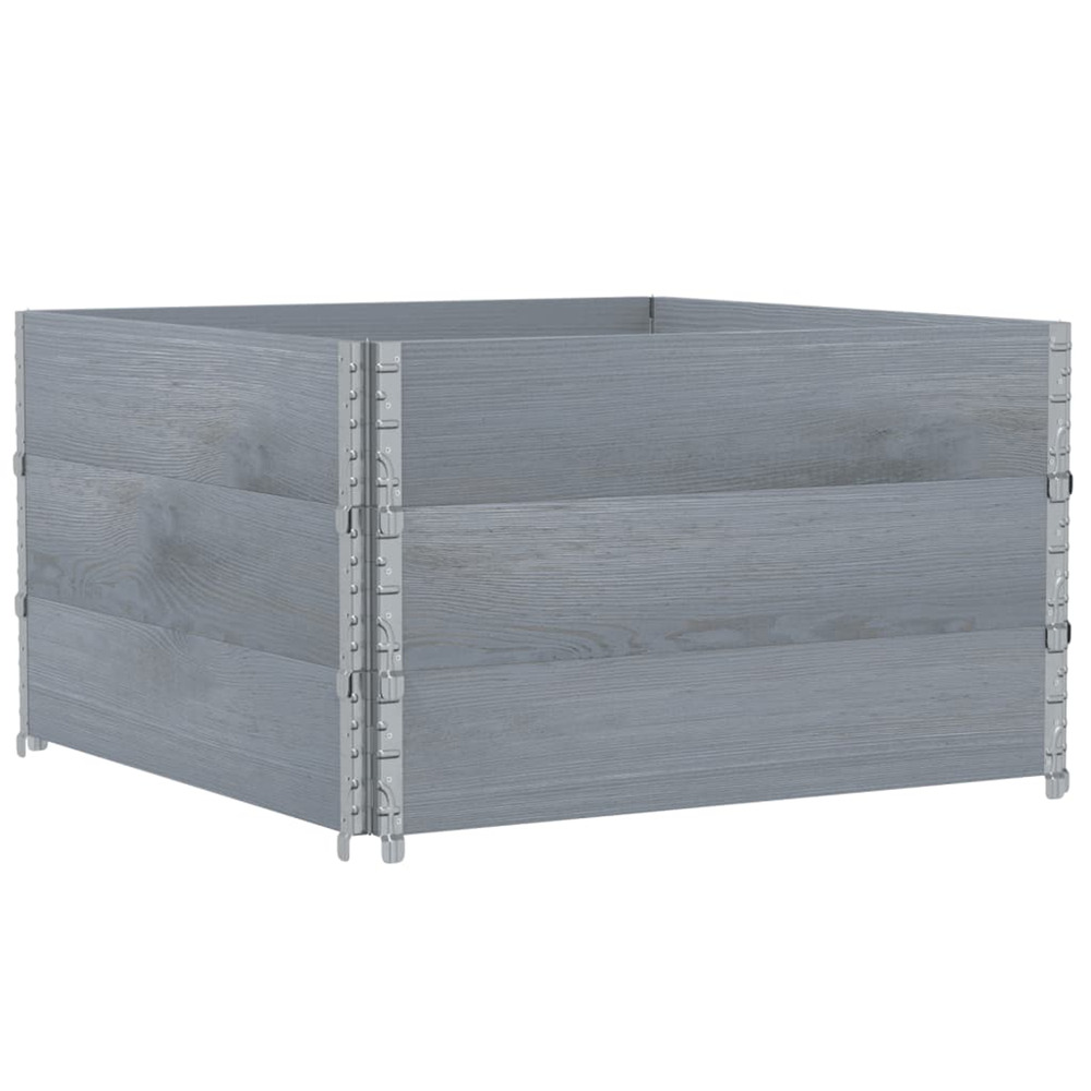 Jardinière d'extérieur gris 100x100 cm bois de pin massif