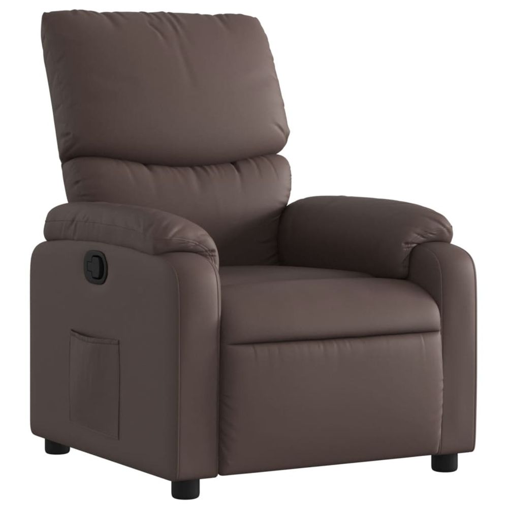 Fauteuil inclinable marron similicuir