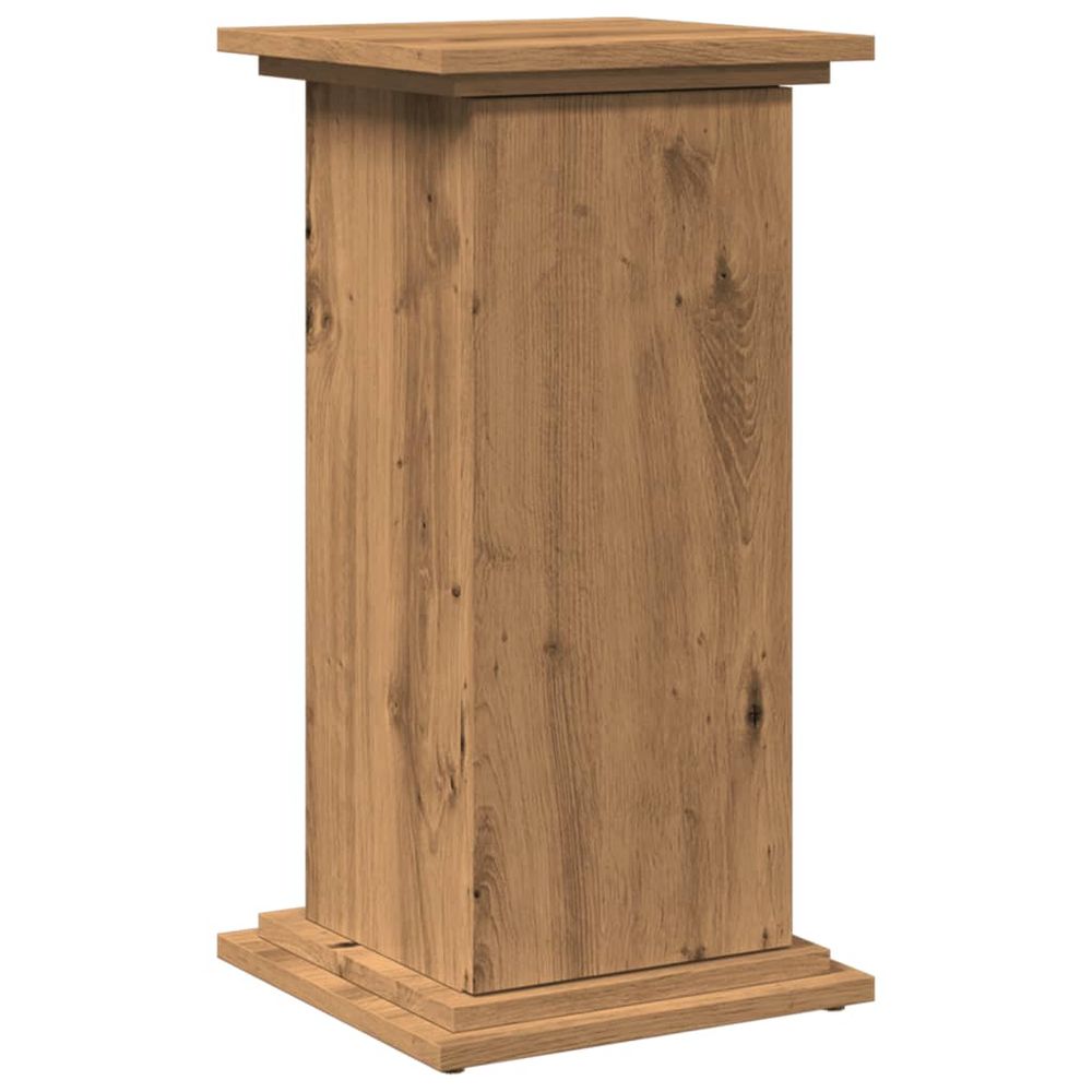 Piédestal avec rangement chêne artisanal bois d'ingénierie