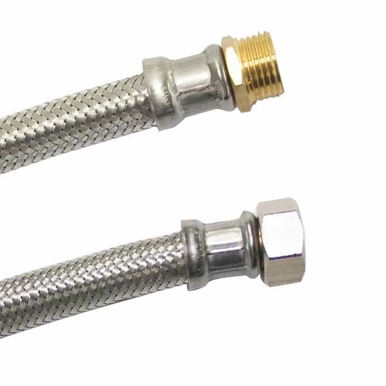 Flexible inox 1/2 pouce, raccord flexible, dn13, 300mm
