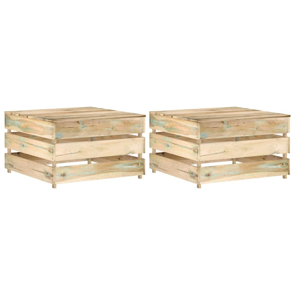 Tables palette de jardin 2 pcs bois de pin imprégné