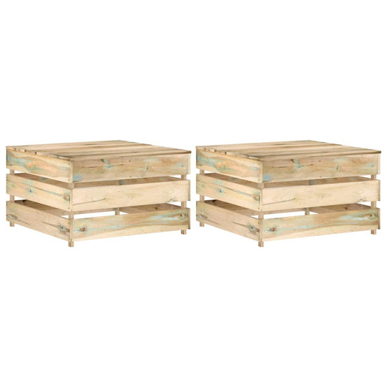 Tables palette de jardin 2 pcs bois de pin imprégné
