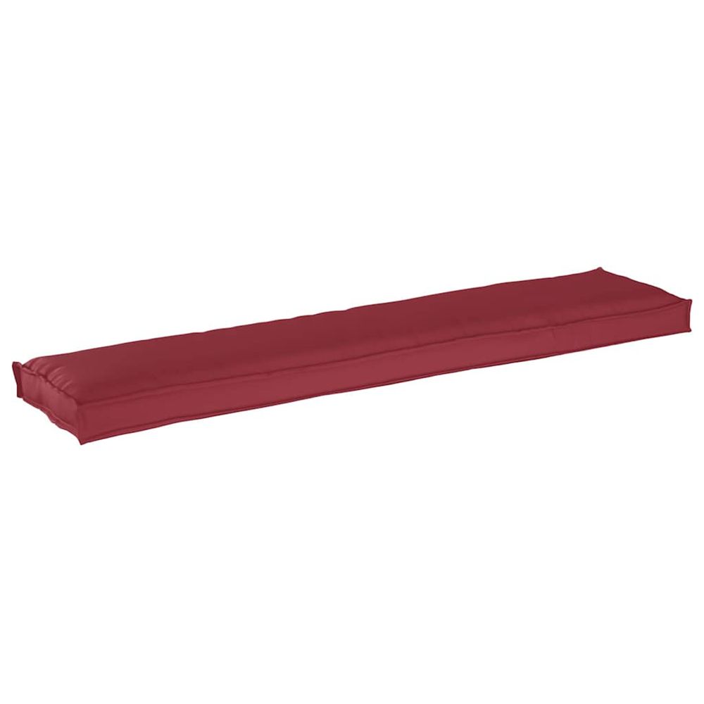 Coussin de palette tissu oxford bordeaux 180 x 40 x 8 cm