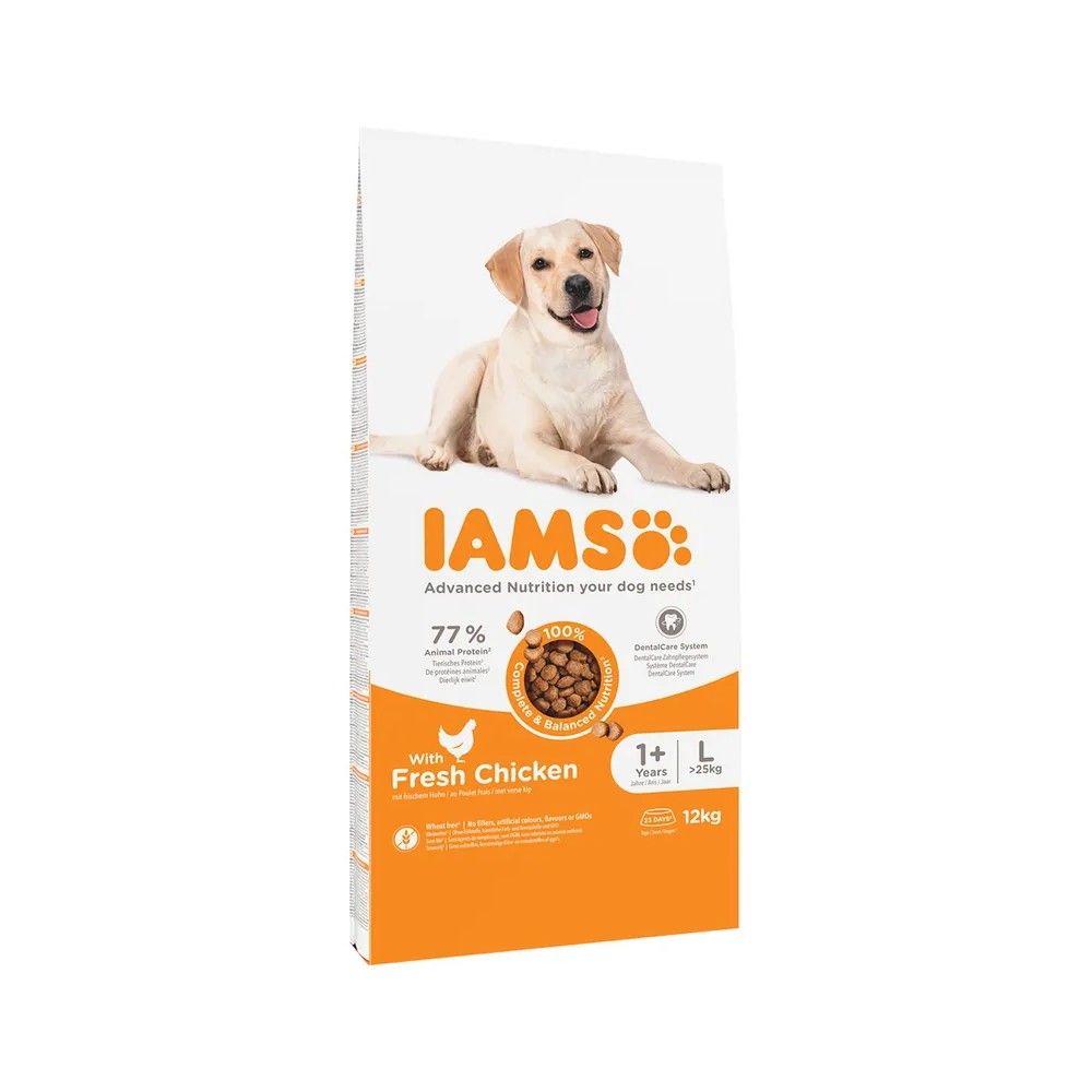 Iams chien adulte large poulet 12 kg