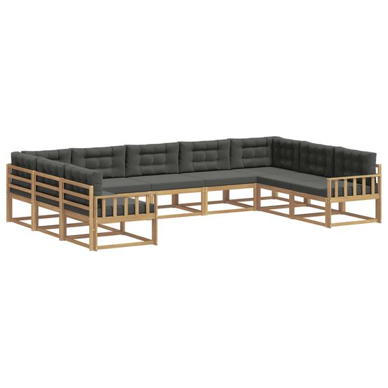 Ensemble de canapés d'extérieur 9 pc blanc et anthracite