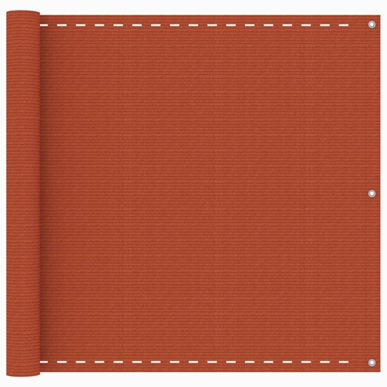 Écran de balcon brise pare vue protection confidentialité 90 x 400 cm pehd orange