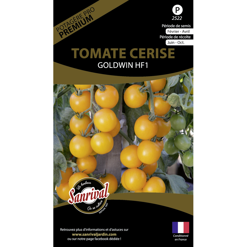 Graines potagères premium tomate cerise jaune goldwin