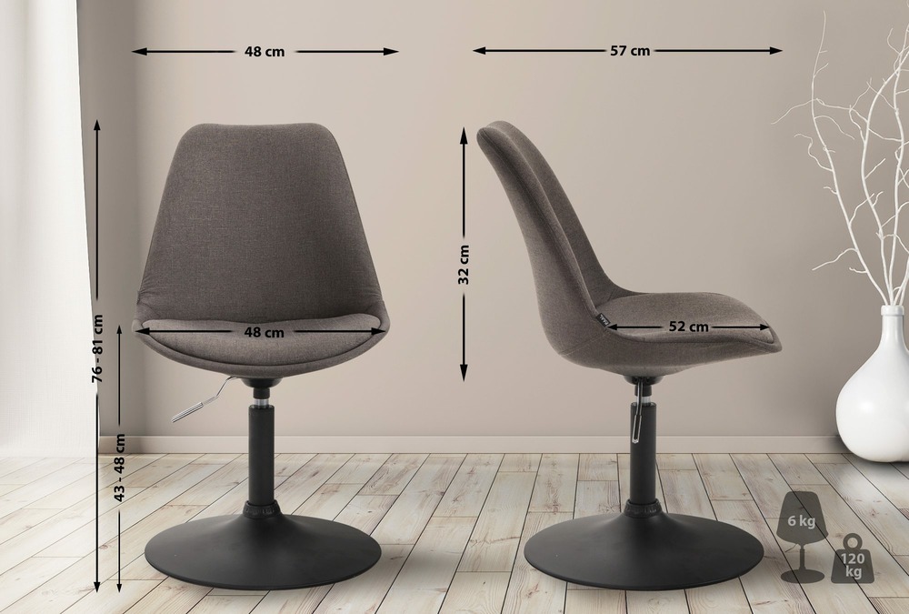 Chaise maverick b en tissu