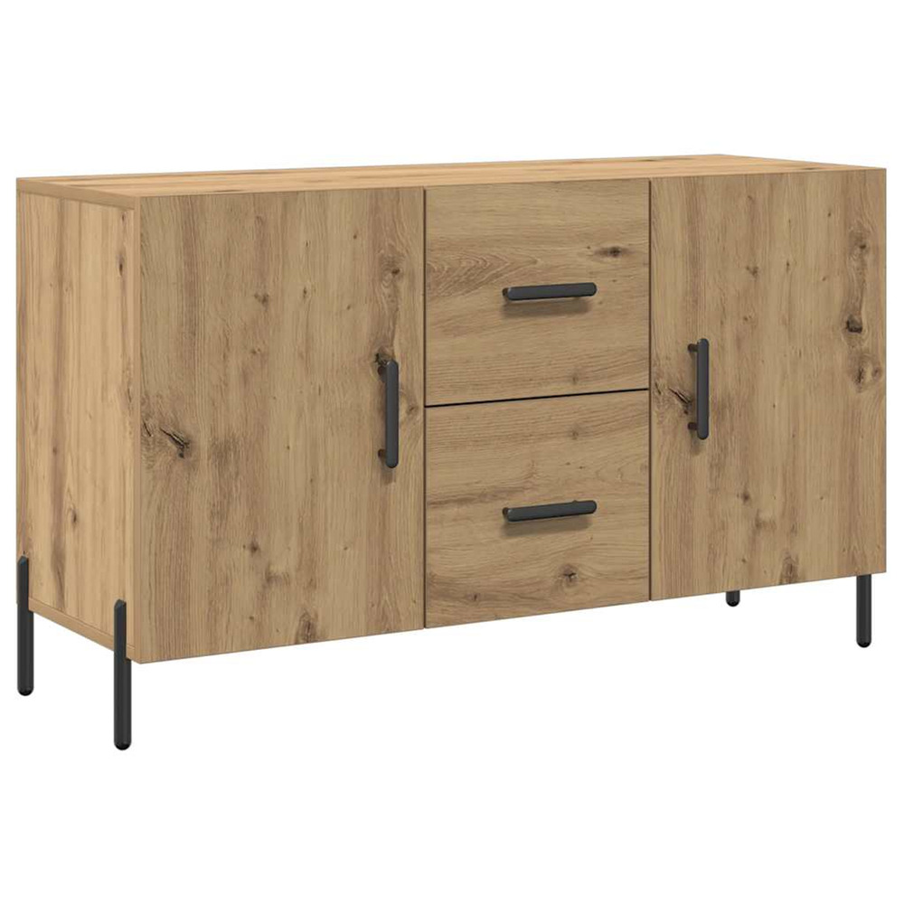Buffet chêne artisanal 100x36x60 cm bois d'ingénierie