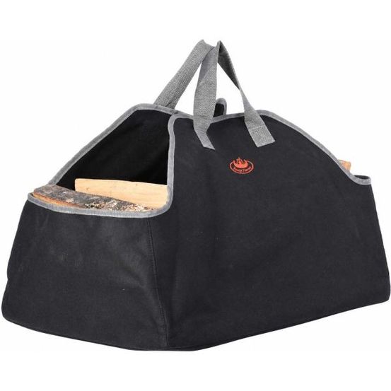 Sac à bûches en polyester noir
