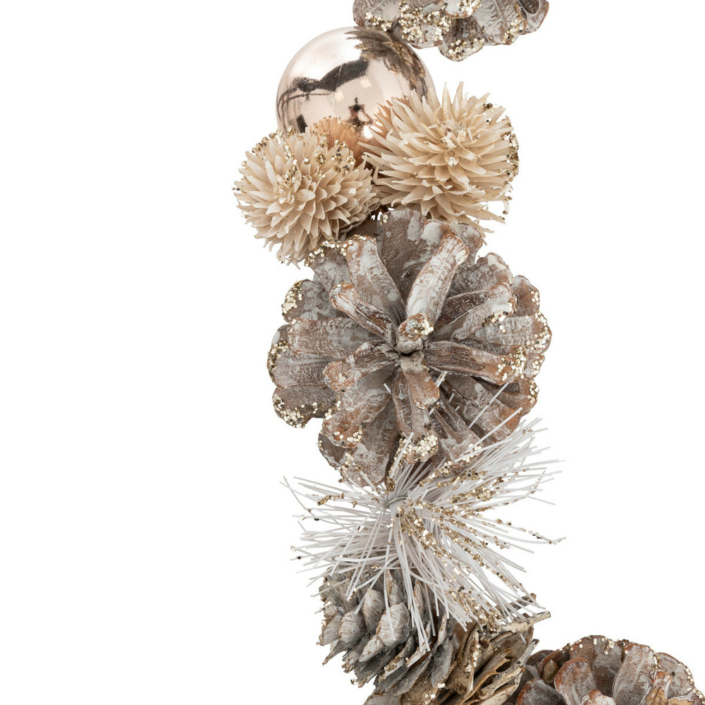 Guirlande de noël pommes de pin, plantes séchées et boules l 100 cm