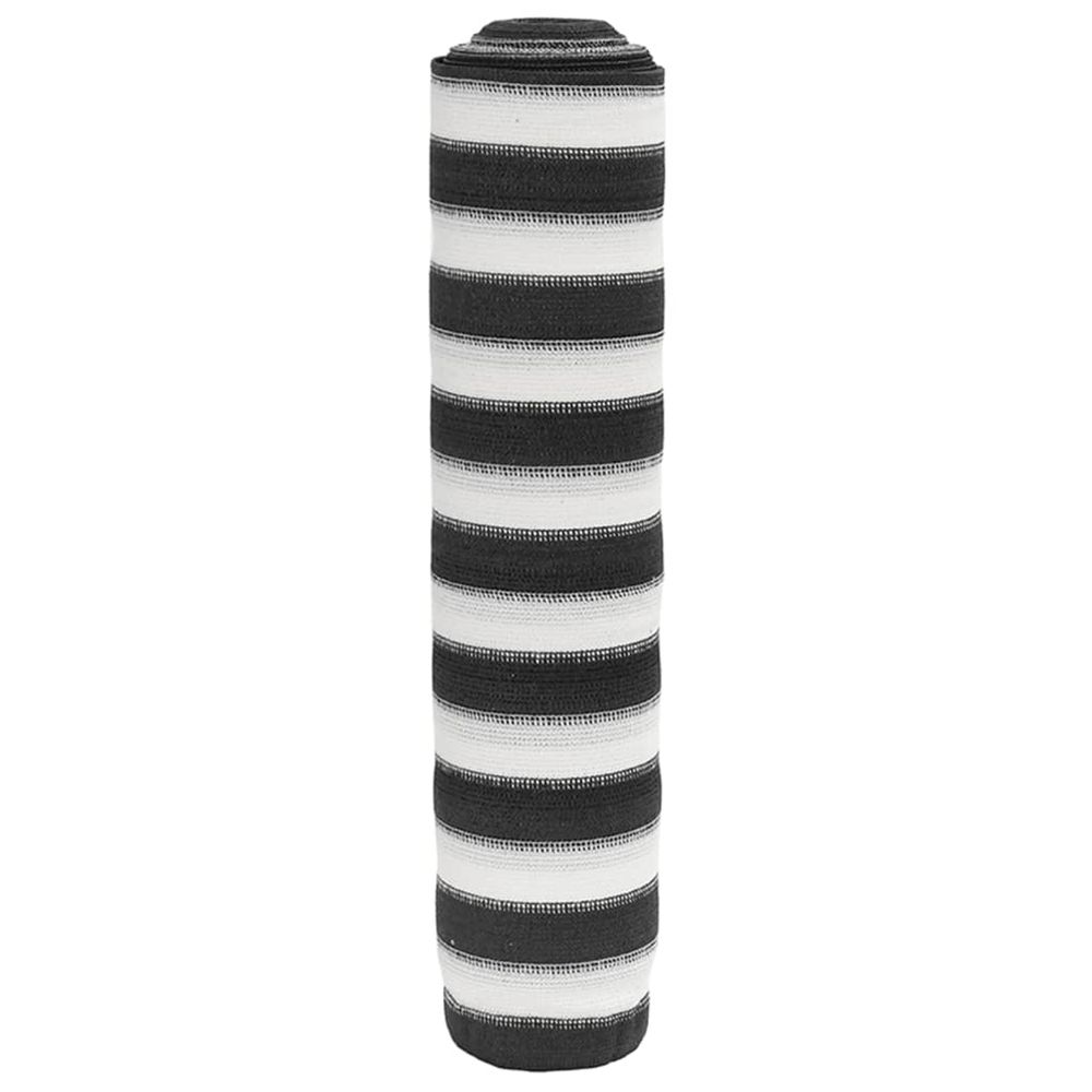 Filet brise-vue anthracite et blanc 1,8x50 m pehd 195 g/m²