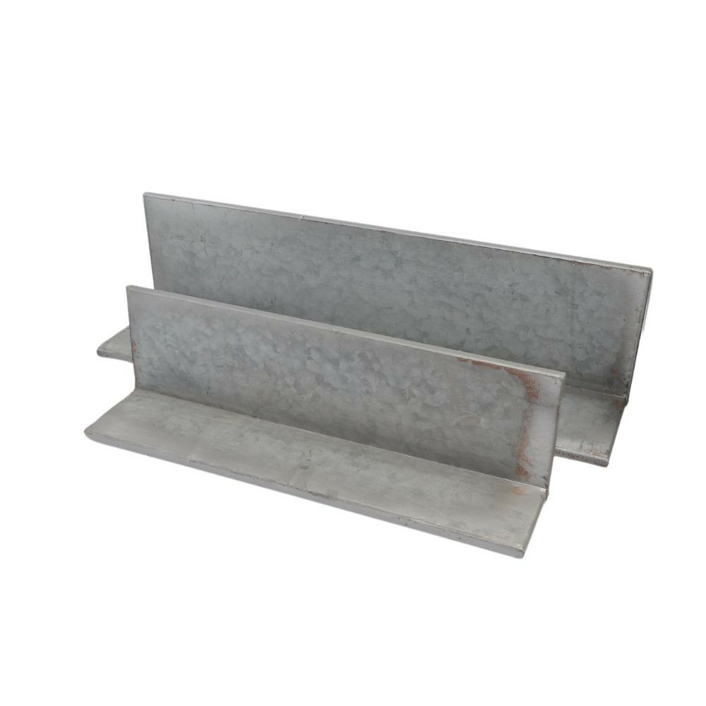 Set de 2 étagères en métal gris l.55-42 cm