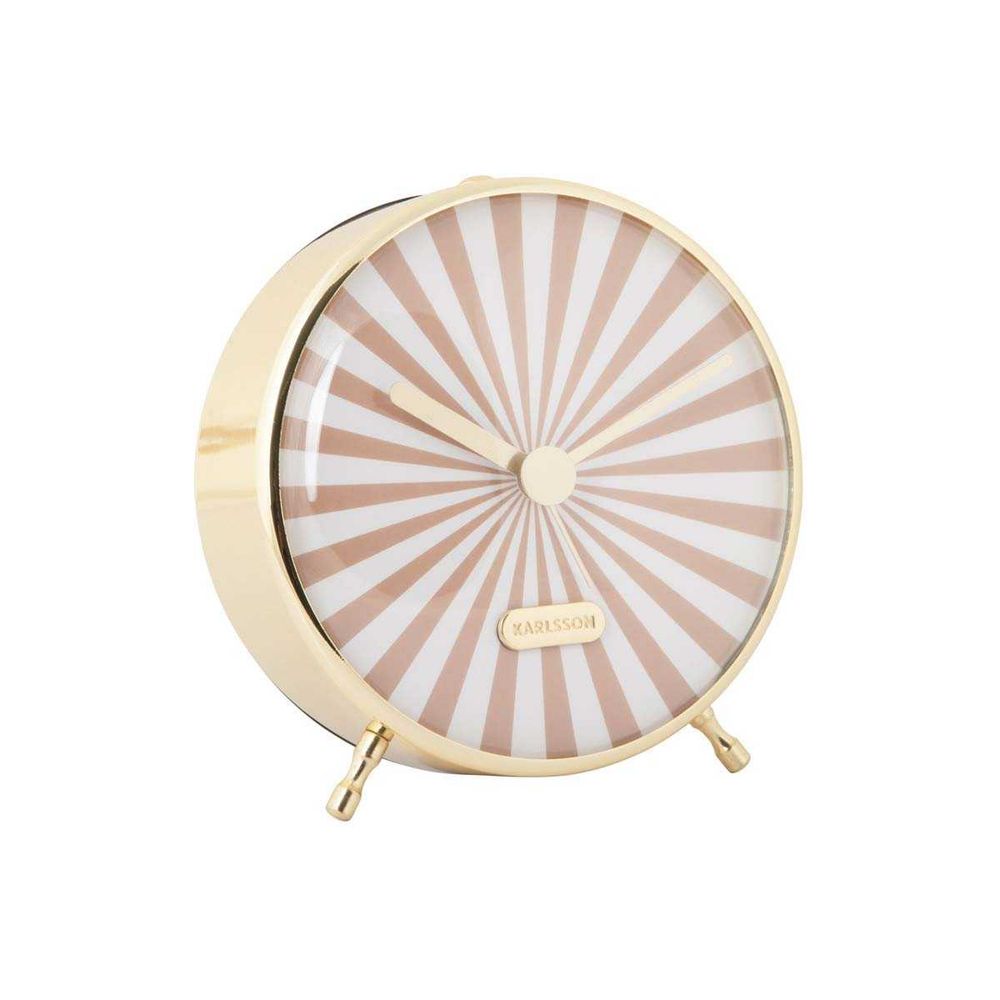 Réveil en métal candy swirl marron clair