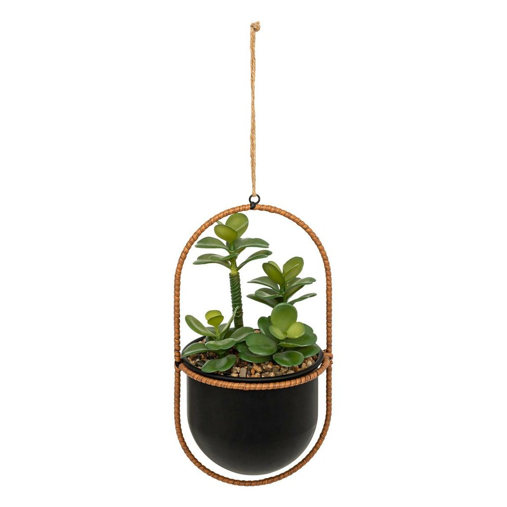 Plante artificielle suspendue tyla pot noir h31cm