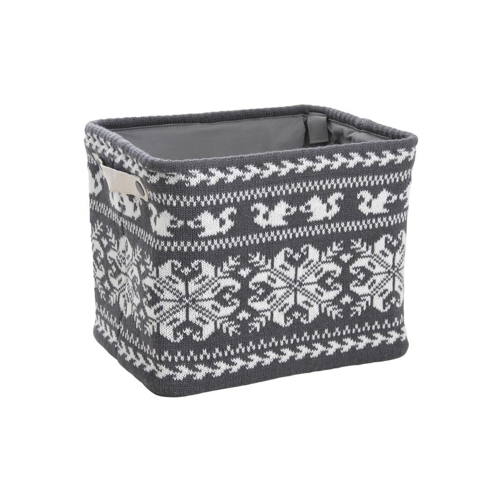 Panier de rangement en laine avec doublure polyester – rangement cosy et décorat