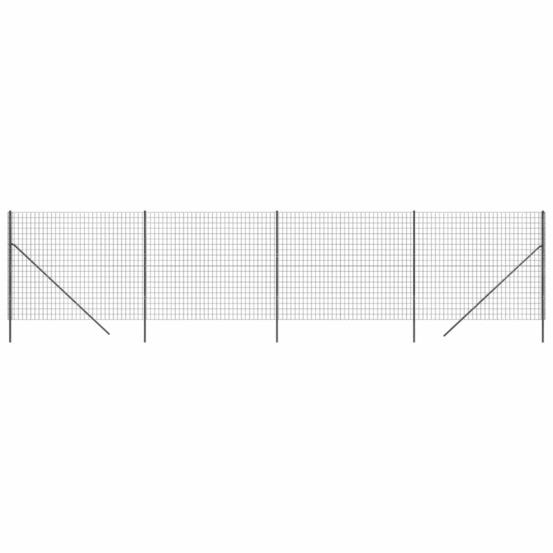 Clôture en treillis métallique anthracite 2x10 m