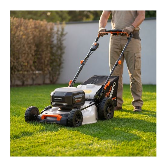 Tondeuse sans fil 62v daewoo, lame 56 cm, batterie 8ah et chargeur - dallm62-22sp-k1