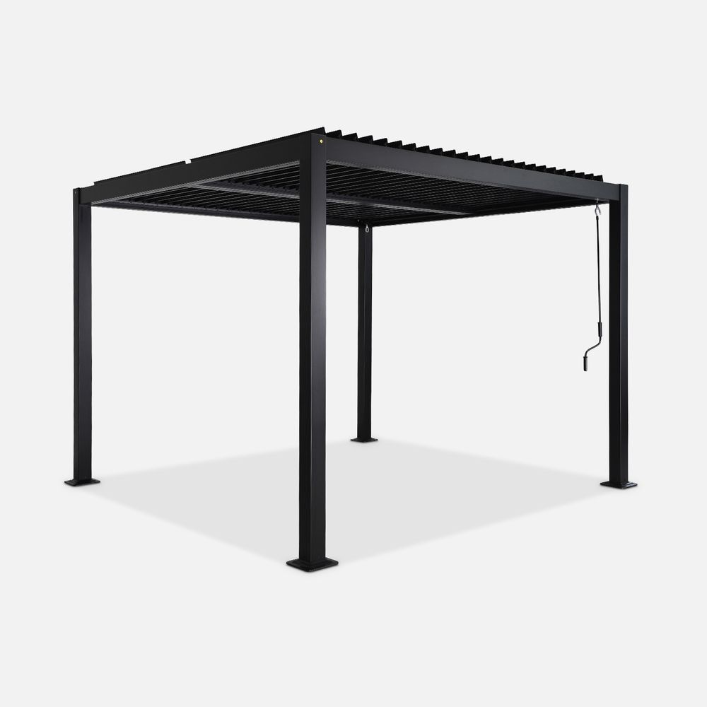 Pergola bioclimatique aluminium et acier lames orientables 3x3m palace