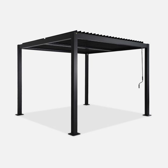 Pergola bioclimatique aluminium et acier lames orientables 3x3m palace