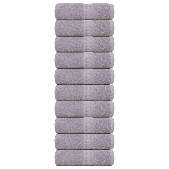 Serviettes de toilette 10 pièces frogn gris 30x30 cm 100 % coton